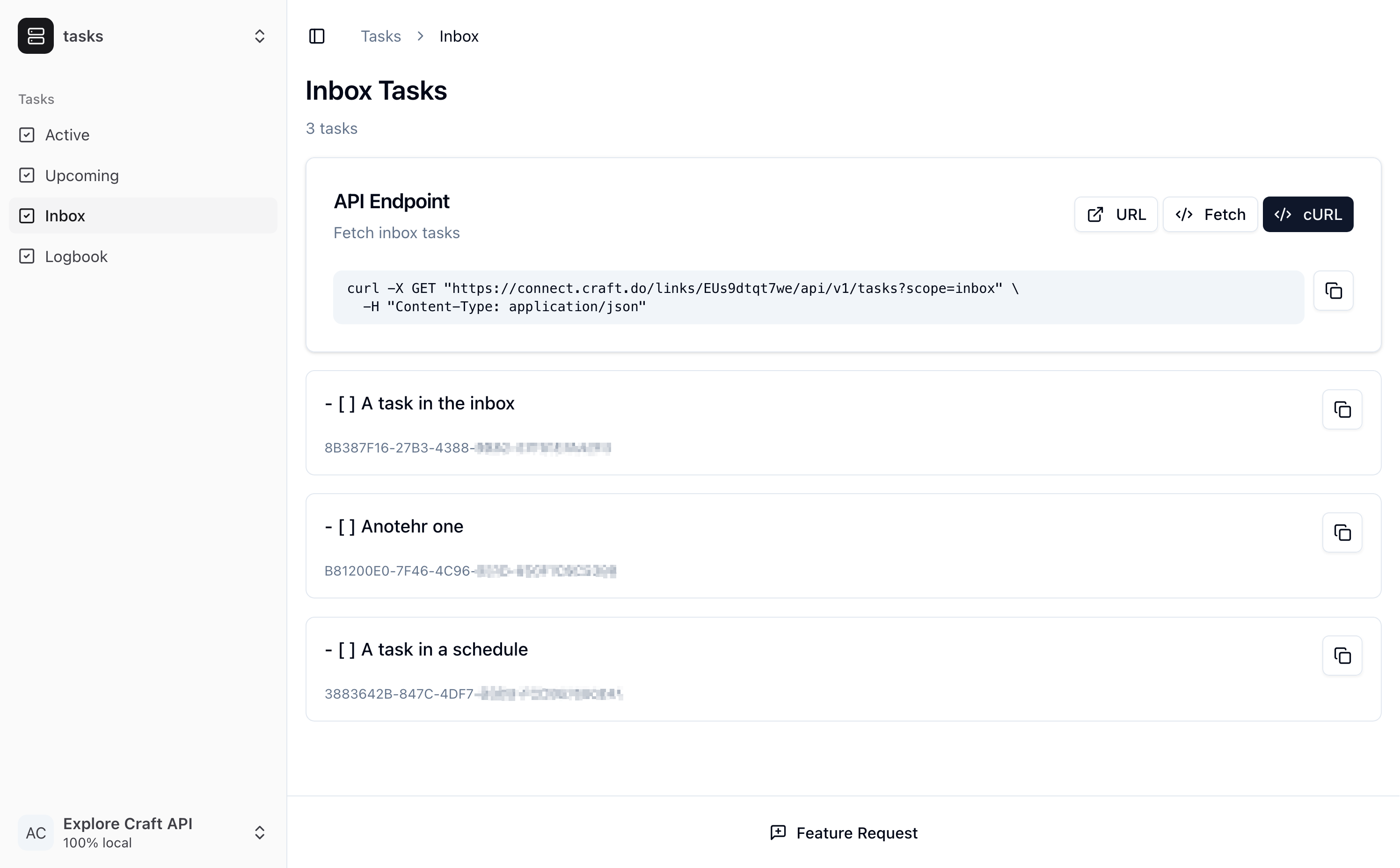 Tasks View - Managing tasks and daily notes